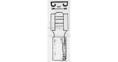 TERMINAL LUG INSULATED, RECEPTACLE 2MM2 W:4MM BLUE