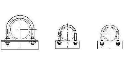 U-BOLT STEEL PIPE 25A M10