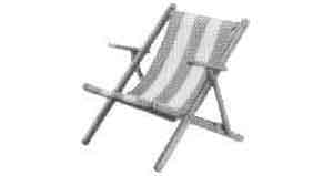 DECK CHAIR FOLDING WOOD FRAME