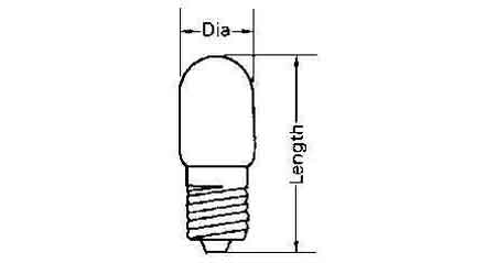 LAMP PILOT TUBULAR CLEAR E-12, 24V 0.11A 13X33MM