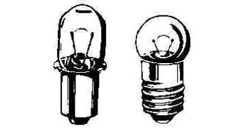 FLASHLIGHT BULB FLANGE BASE, 4.8V 0.5AMP